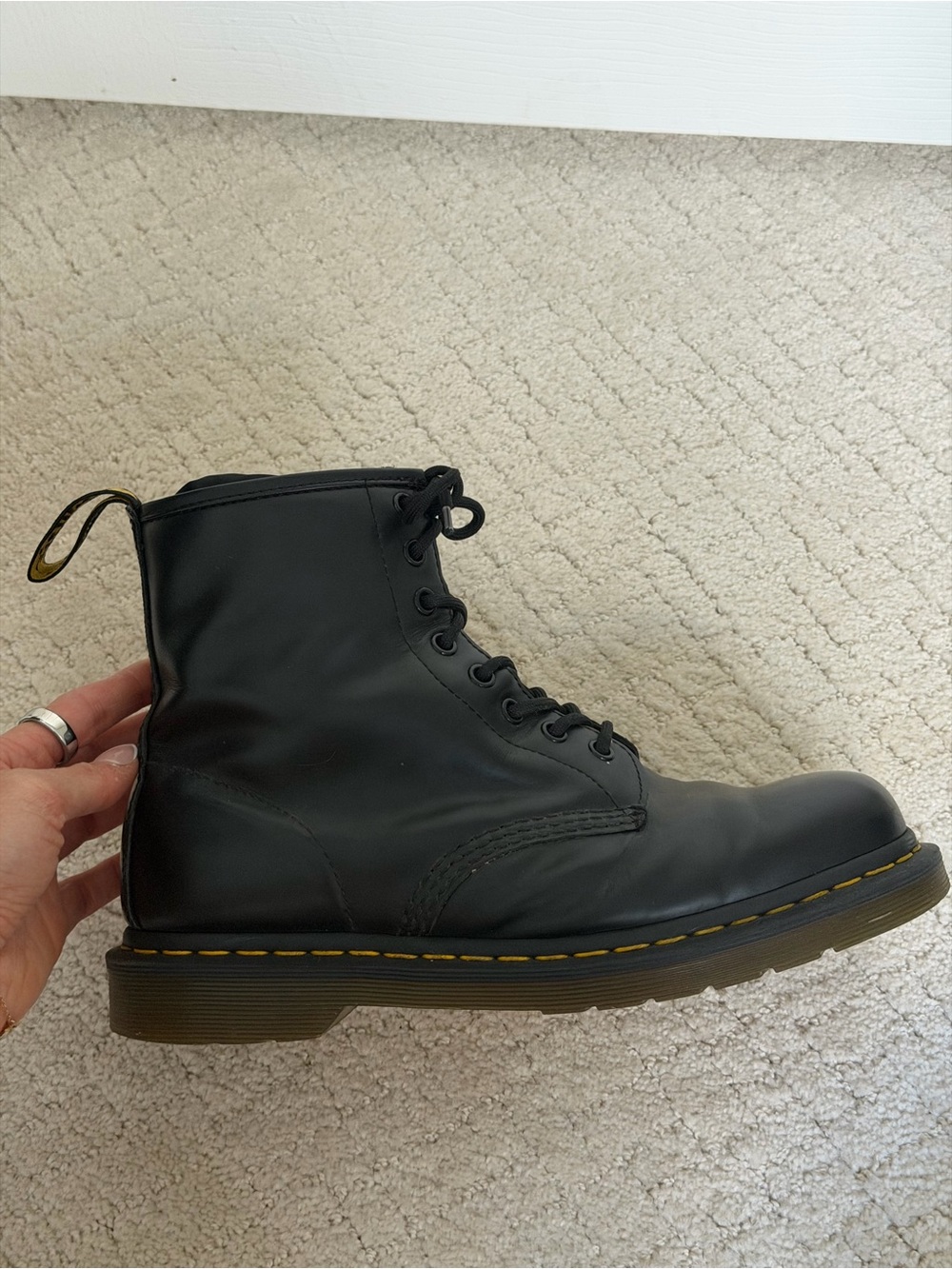 Dr. Martens 1460 Smooth Leather Lace Up Boots - Picture 12 of 15